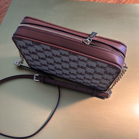 Michael Kors Brown and Tan Crossbody Bag